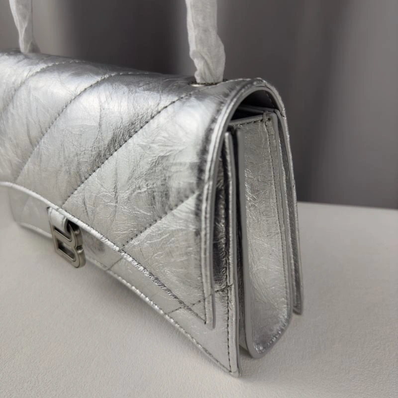 Balenciaga  Silver Crush Mini Hourglass Chain Bag Unique 75275