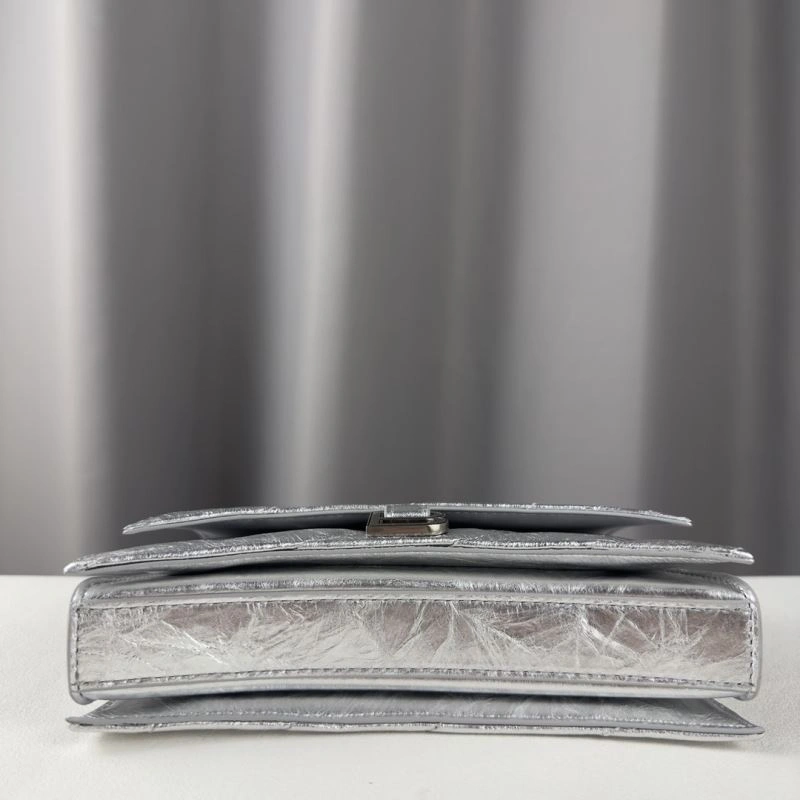 Balenciaga  Silver Crush Mini Hourglass Chain Bag Unique 75275