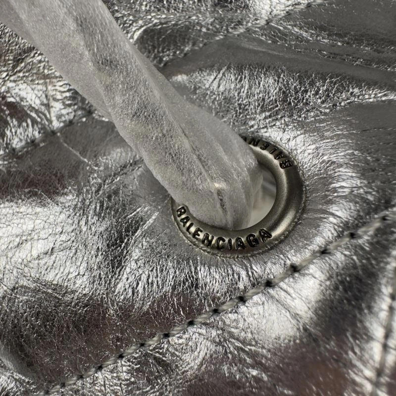 Balenciaga  Silver Crush Mini Hourglass Chain Bag Unique 75275