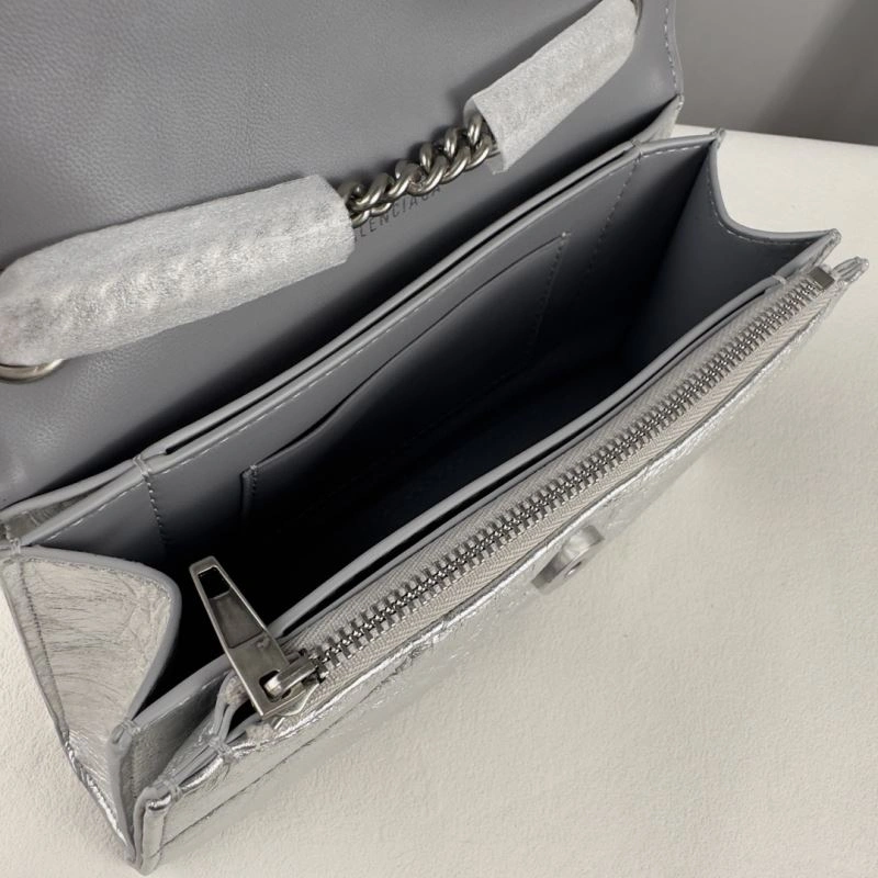 Balenciaga  Silver Crush Mini Hourglass Chain Bag Unique 75275