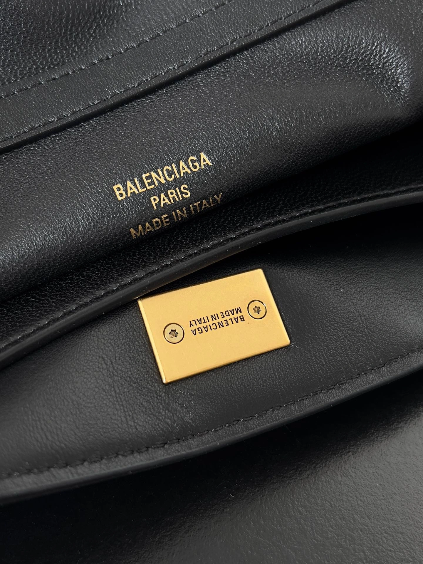 Balenciaga Chic  Mini Black Gold Rodeo Bag - Effortless Elegance Lightweight 64738