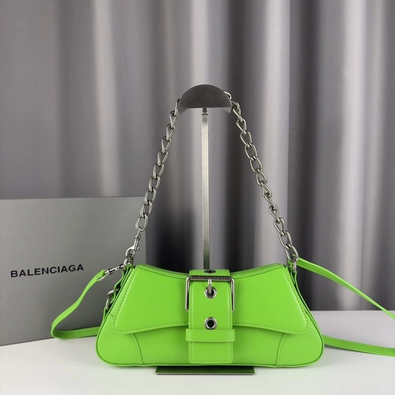 Effortless Balenciaga  Trapezoidal Lindsay Handbag - Vintage Green Charm 75363