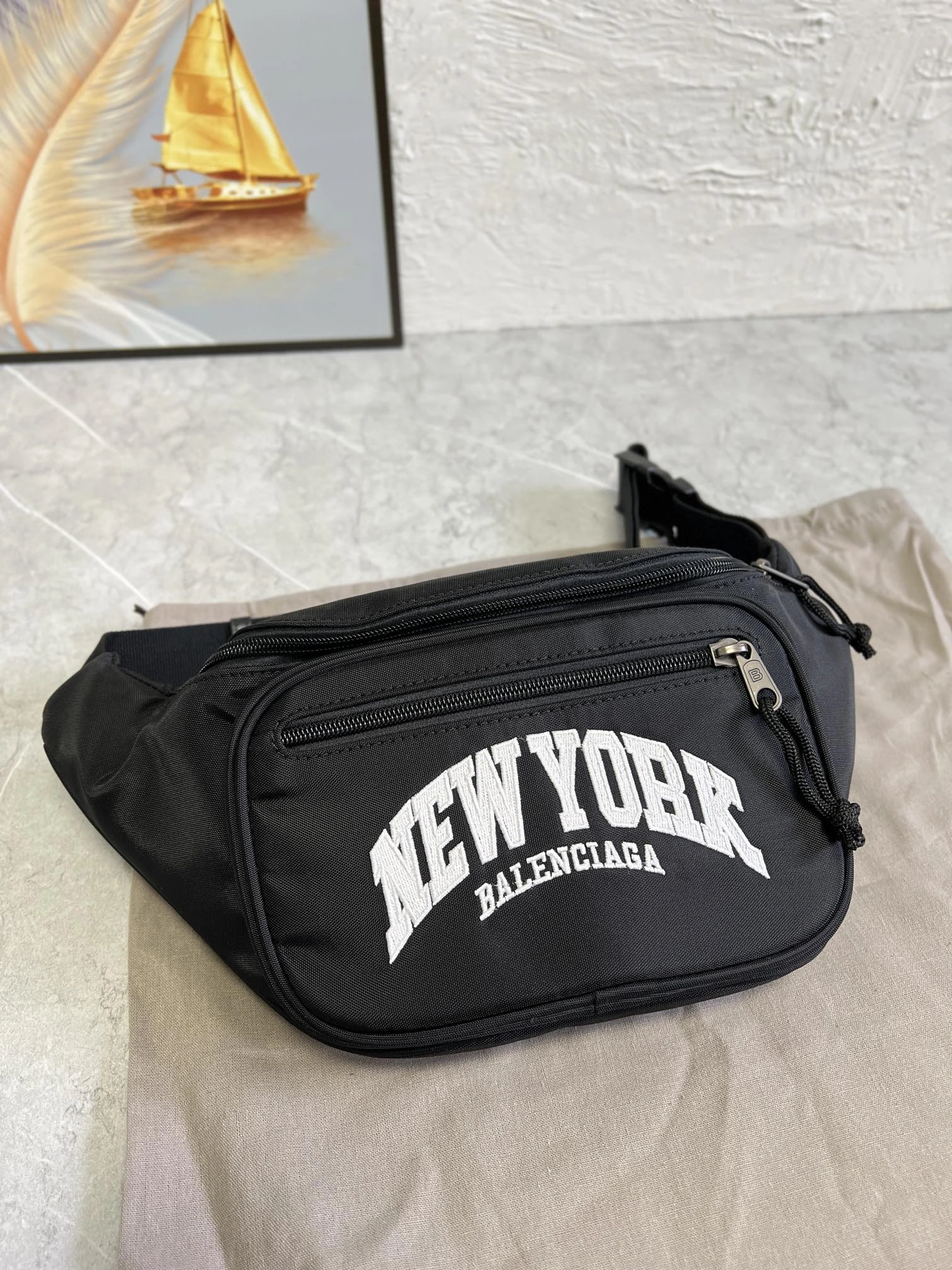 Sustainable Balenciaga City Series Paris Explorer Waist Bag - Black 60857