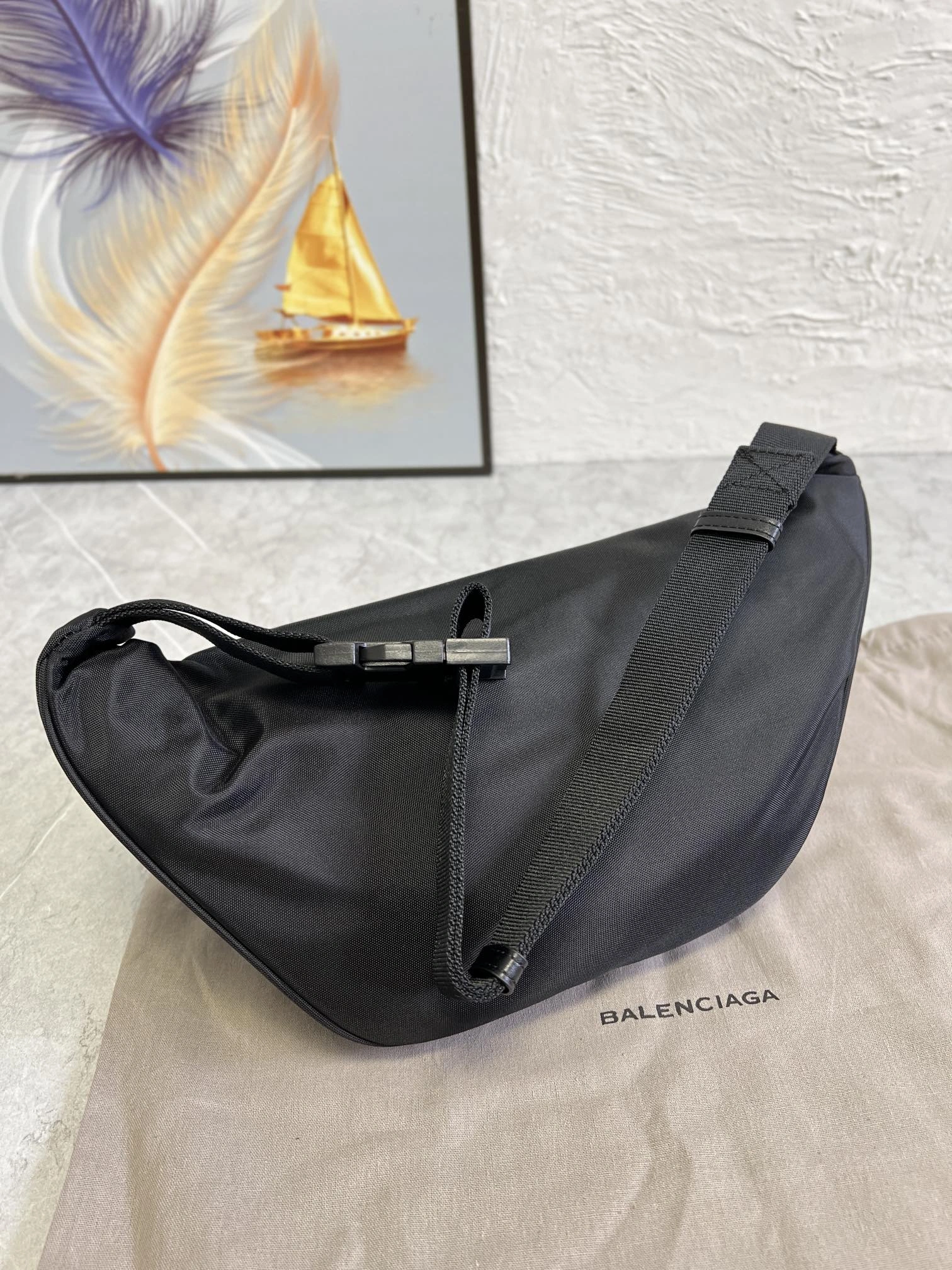 Sustainable Balenciaga City Series Paris Explorer Waist Bag - Black 60857