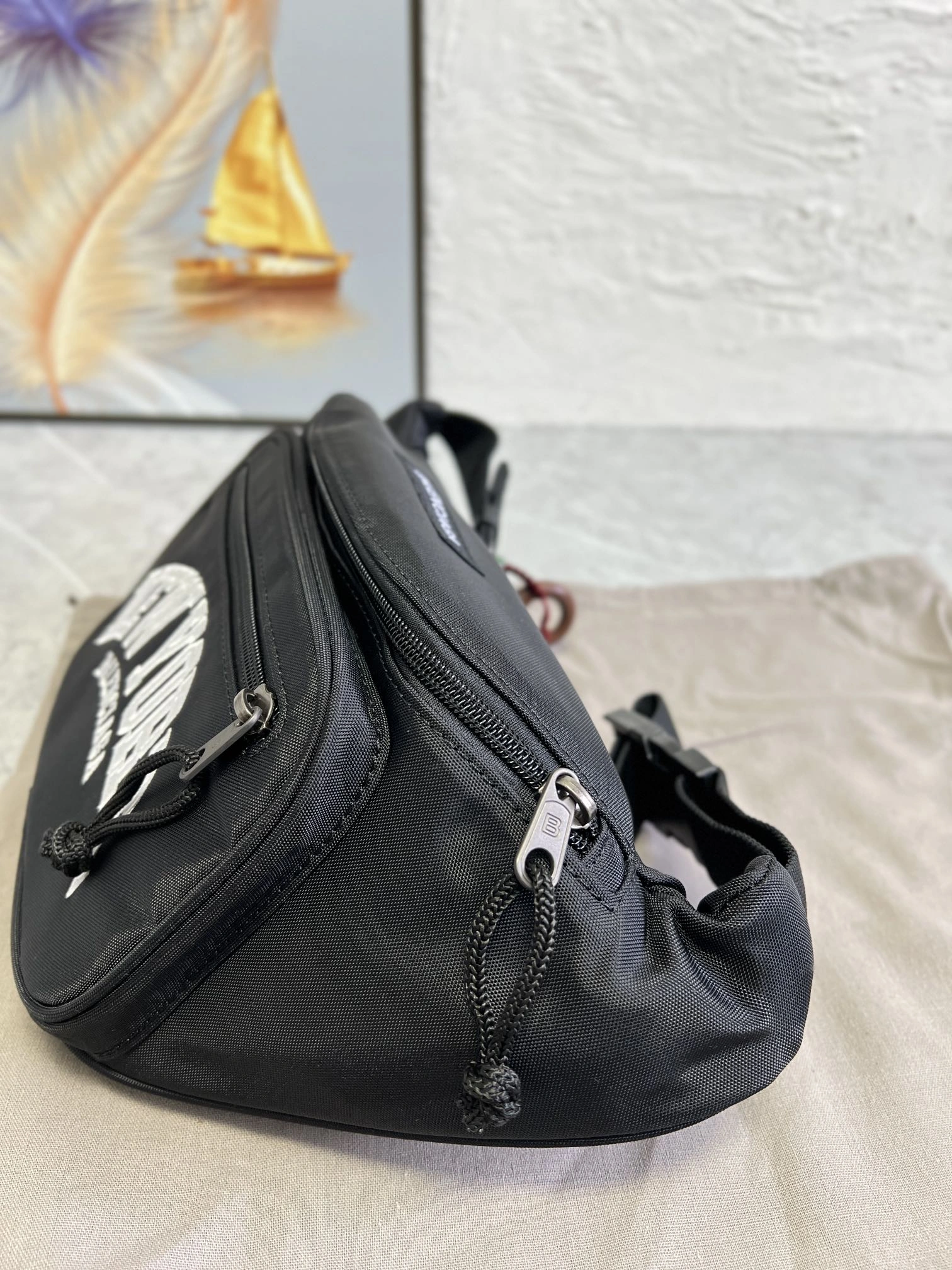 Sustainable Balenciaga City Series Paris Explorer Waist Bag - Black 60857