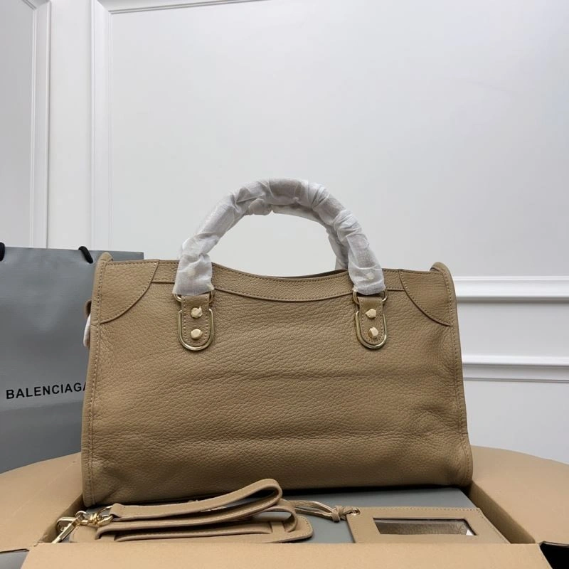 Balenciaga  Apricot Goat Leather Motorcycle Bag with Gold Buckle Affordable 66963