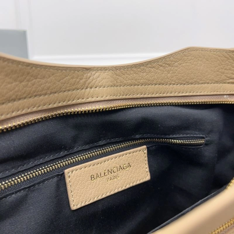 Balenciaga  Apricot Goat Leather Motorcycle Bag with Gold Buckle Affordable 66963