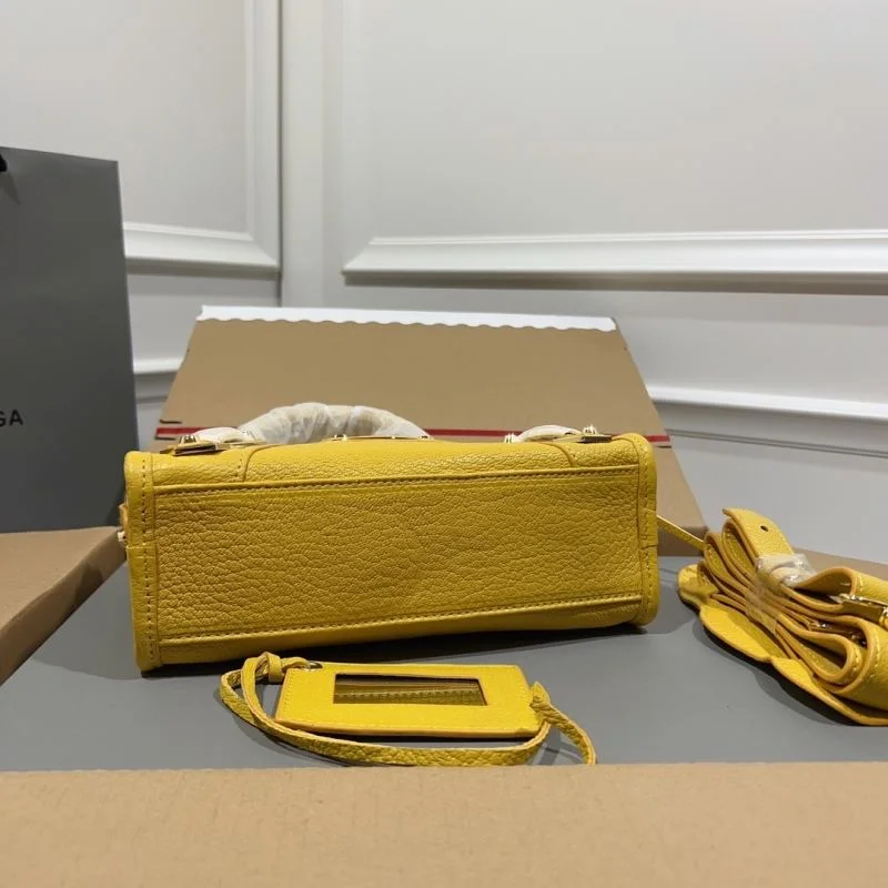 HighQuality Balenciaga  Goat Leather Motorcycle Bag with Gold Buckle 38290
