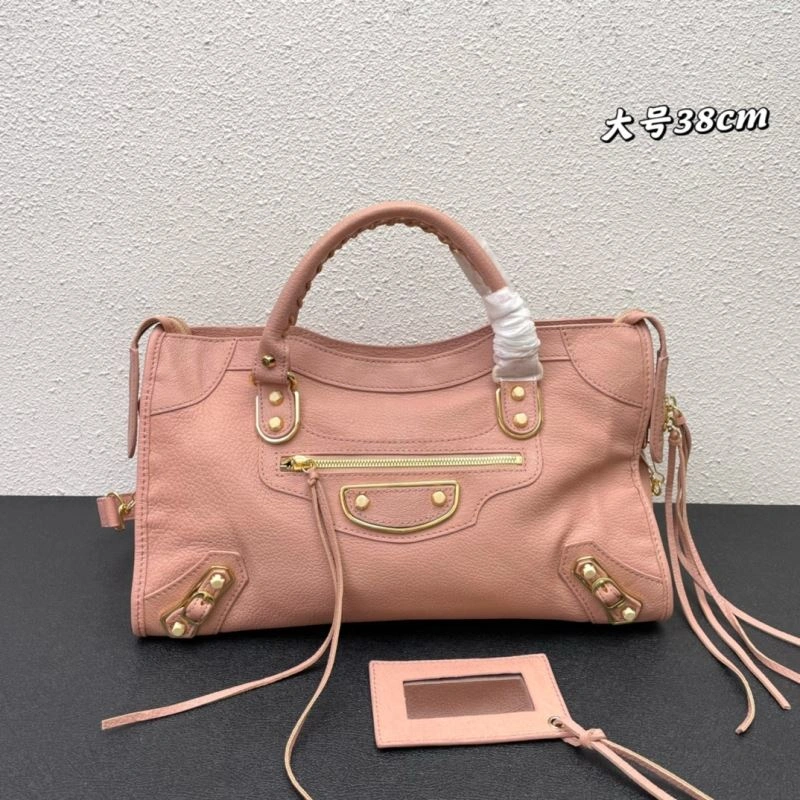 Bold Balenciaga  Goat Leather Motorcycle Bag with Mirror 72710