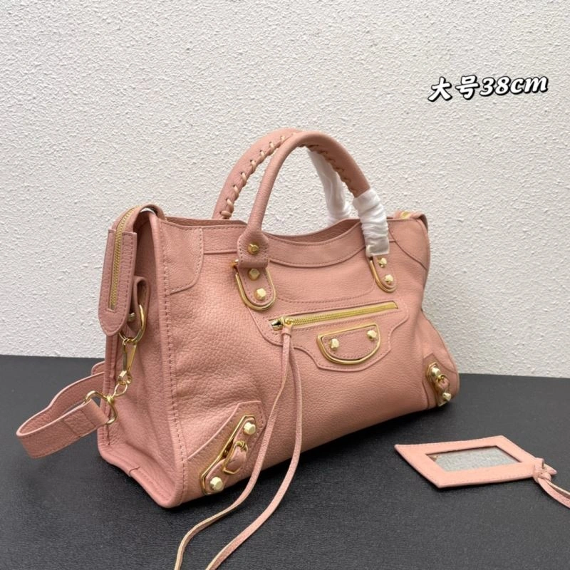 Bold Balenciaga  Goat Leather Motorcycle Bag with Mirror 72710