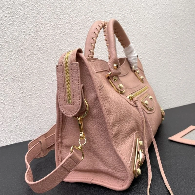 Bold Balenciaga  Goat Leather Motorcycle Bag with Mirror 72710