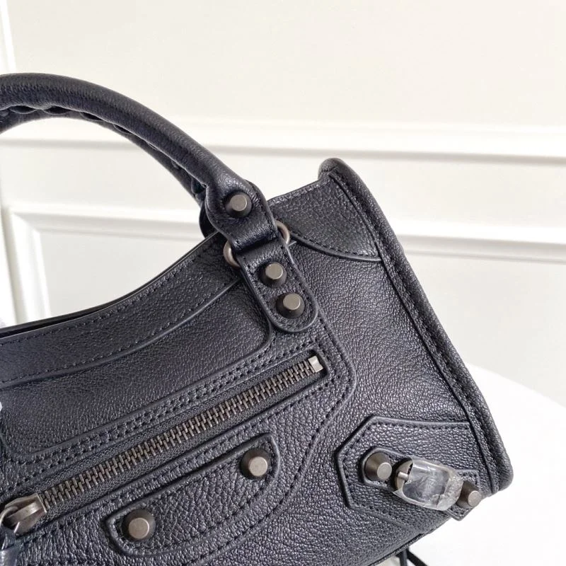 Balenciaga  Italian Goat Leather Mini Motorcycle Bag with Strap EasyMatch 38299