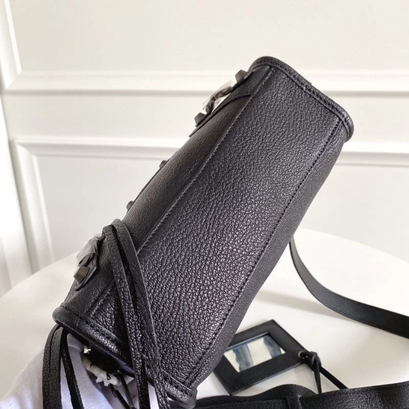 Balenciaga  Italian Goat Leather Mini Motorcycle Bag with Strap EasyMatch 38299