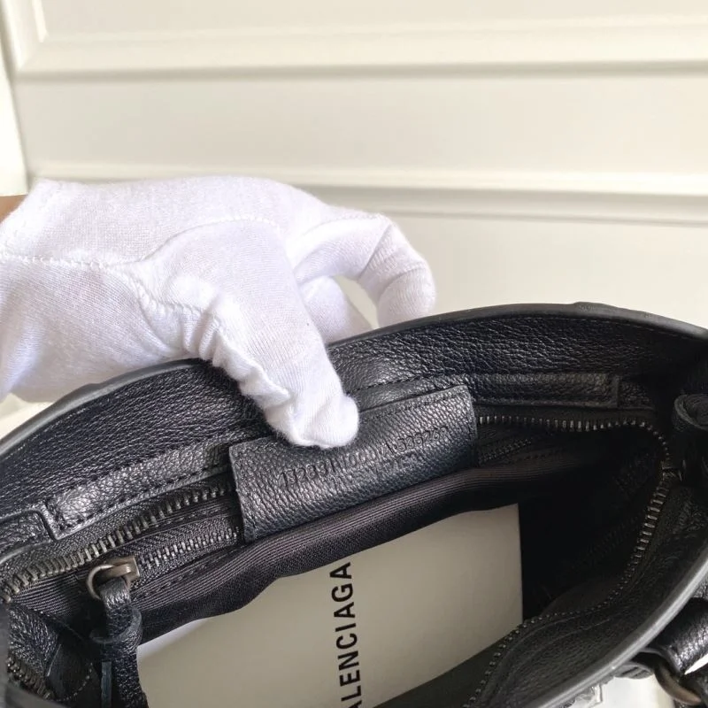 Balenciaga  Italian Goat Leather Mini Motorcycle Bag with Strap EasyMatch 38299