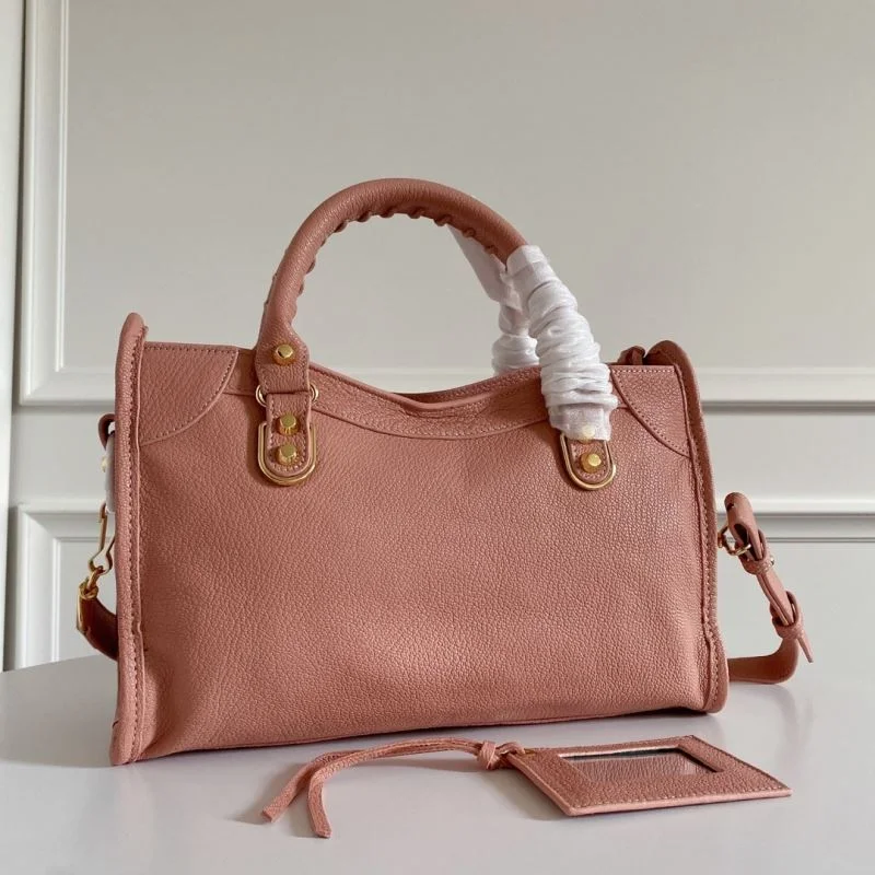 Balenciaga  Italian Goat Leather Motorcycle Bag - Light Pink 30cm SoftTouch 38312