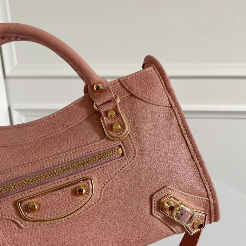 Balenciaga  Italian Goat Leather Motorcycle Bag - Light Pink 30cm SoftTouch 38312