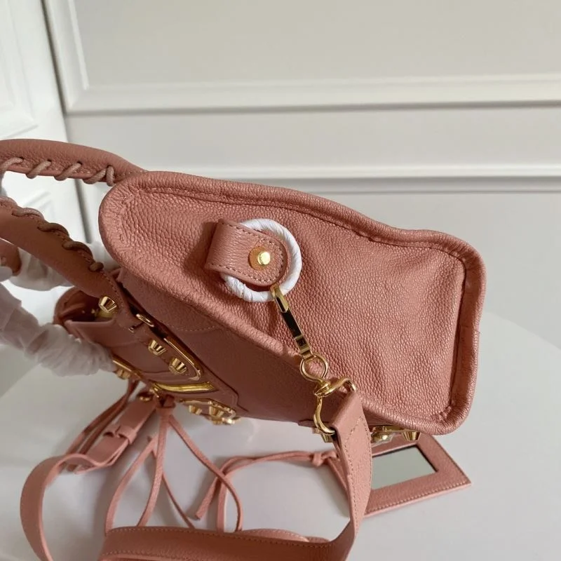 Balenciaga  Italian Goat Leather Motorcycle Bag - Light Pink 30cm SoftTouch 38312