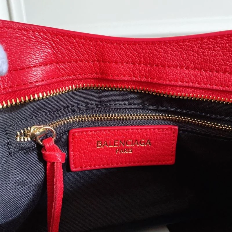 Balenciaga  Italian Goat Leather Motorcycle Bag - Red HighQuality 38305
