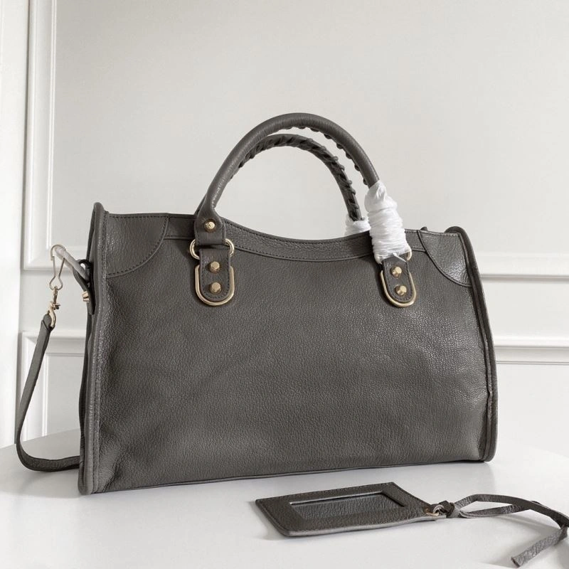 TimelessDesign Balenciaga  Italian Goat Leather Motorcycle Bag with Gold Studs 66965