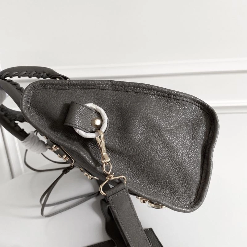 TimelessDesign Balenciaga  Italian Goat Leather Motorcycle Bag with Gold Studs 66965