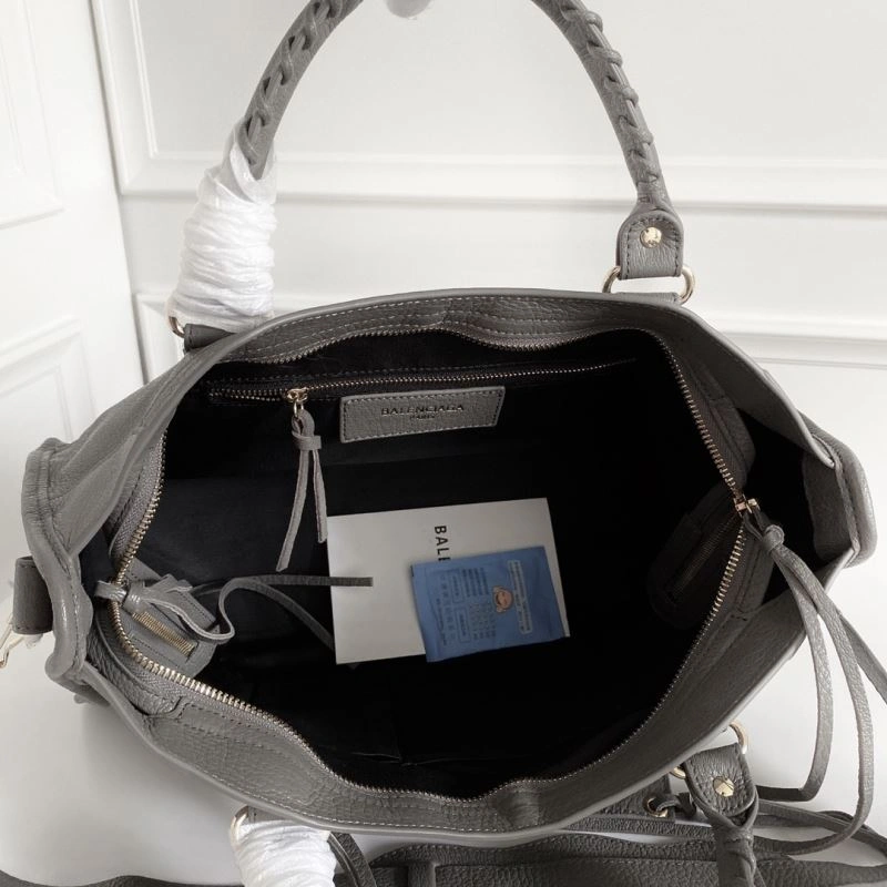 TimelessDesign Balenciaga  Italian Goat Leather Motorcycle Bag with Gold Studs 66965