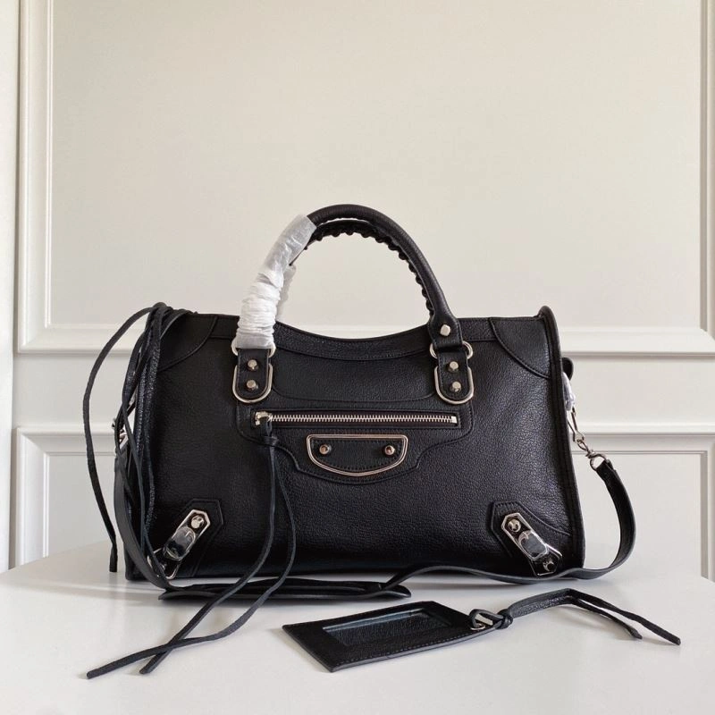 TechFriendly Balenciaga  Italian Goat Leather Motorcycle Bag with Studs - 38cm 66933