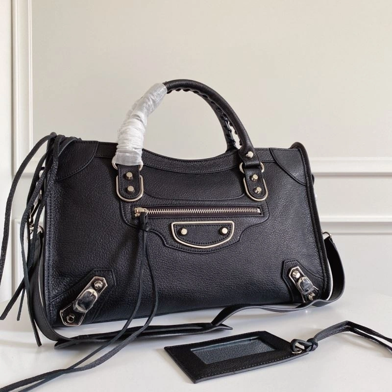 TechFriendly Balenciaga  Italian Goat Leather Motorcycle Bag with Studs - 38cm 66933