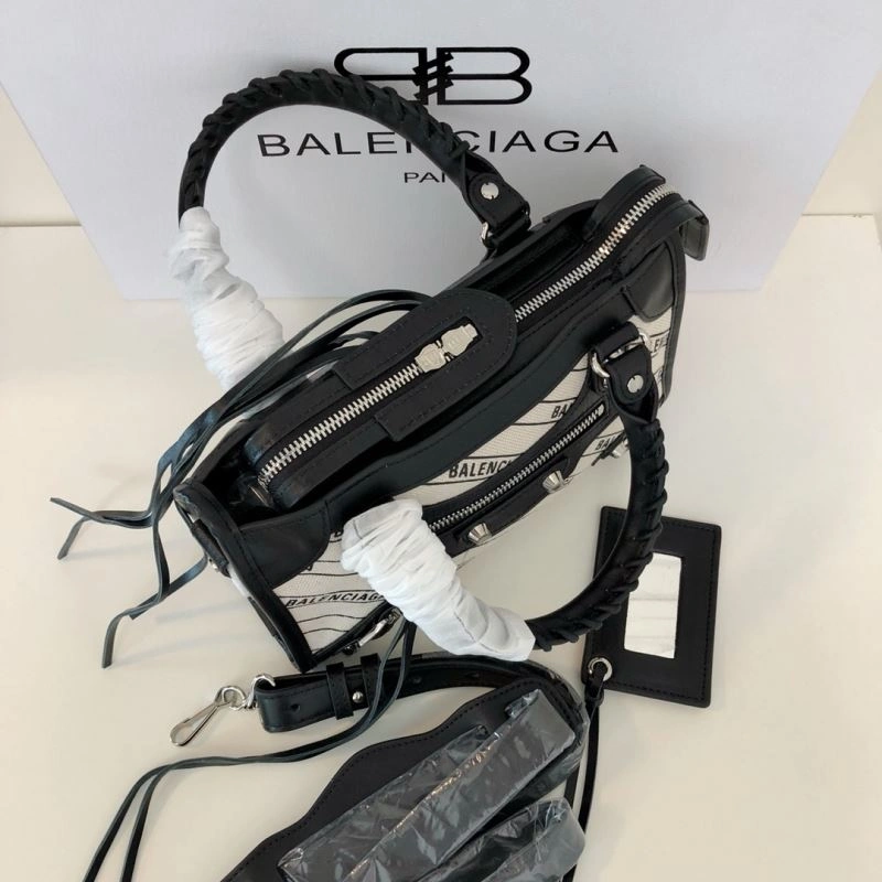 Fashionable Balenciaga  Motorcycle Bag with Diagonal Print Design 78767