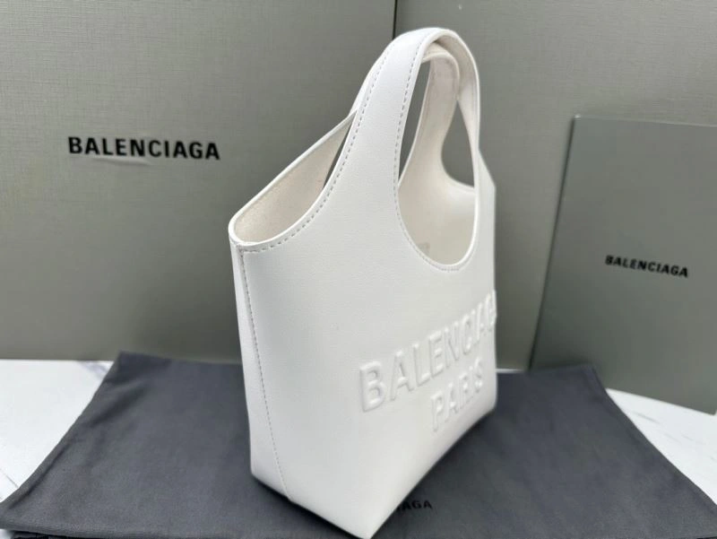 Lightweight Balenciaga  Full Leather White BB23ss Handheld Small Bag 78561