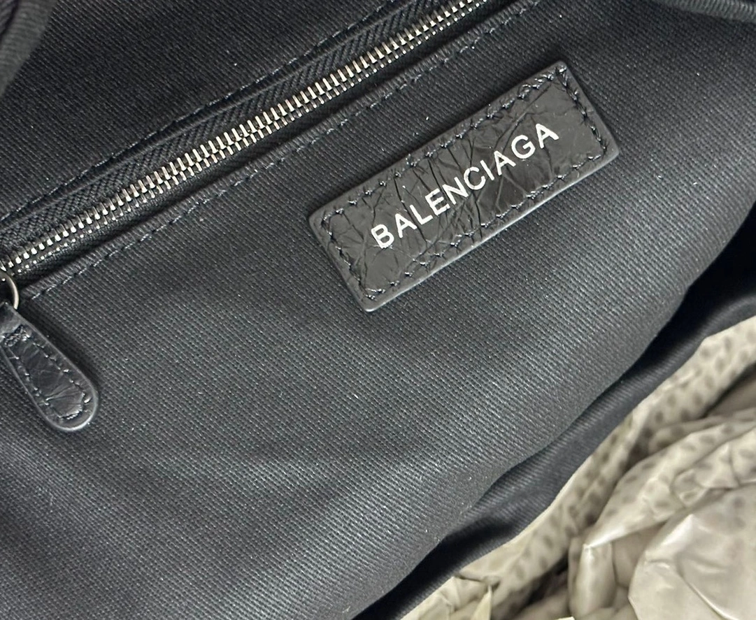 Balenciaga Cool Cagole Studded Graffiti Backpack in Cracked Lambskin Trendy 64699