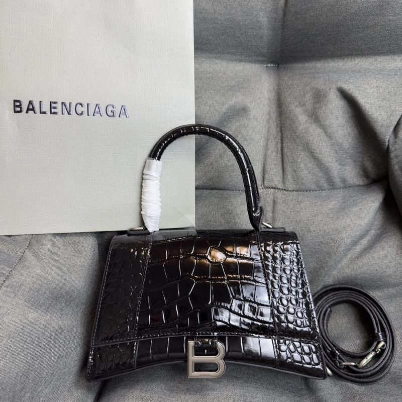 Balenciaga Crescent Hourglass Crocodile Bag - Size S Soft 70024