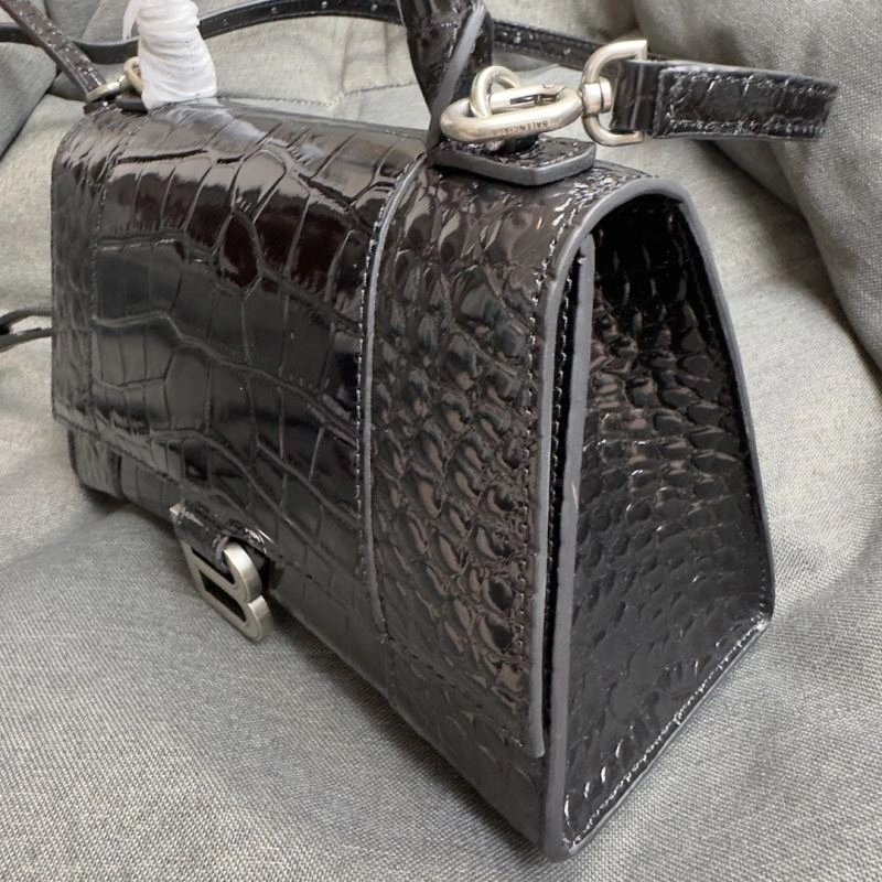 Balenciaga Crescent Hourglass Crocodile Bag - Size S Soft 70024