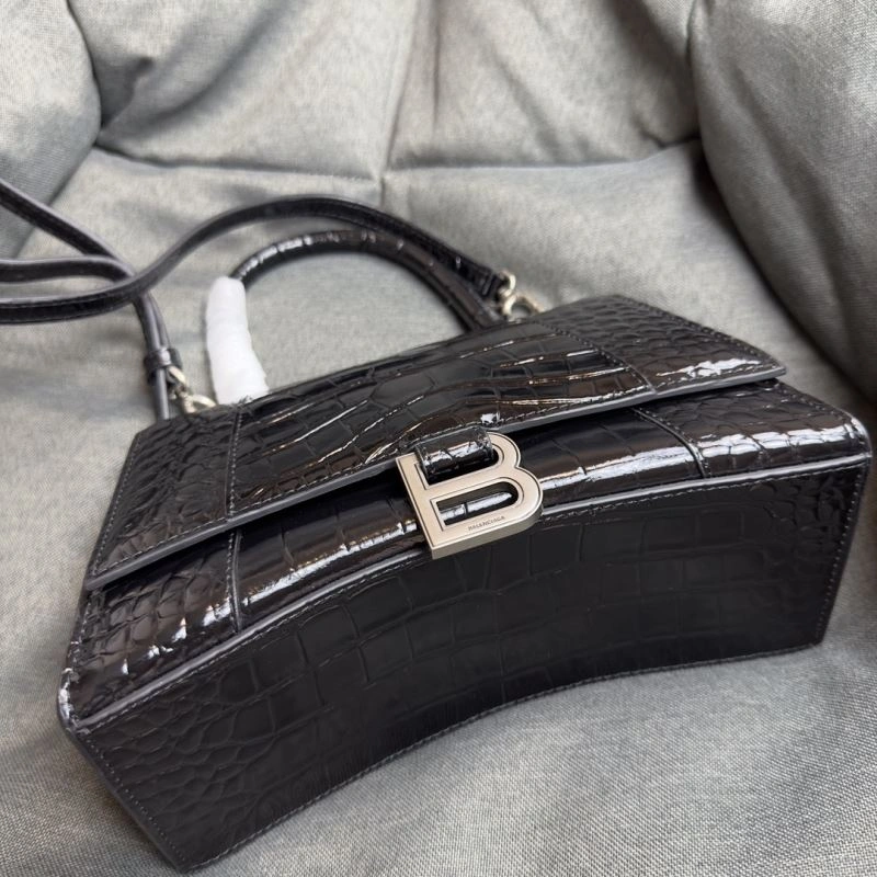 Balenciaga Crescent Hourglass Crocodile Bag - Size S Soft 70024