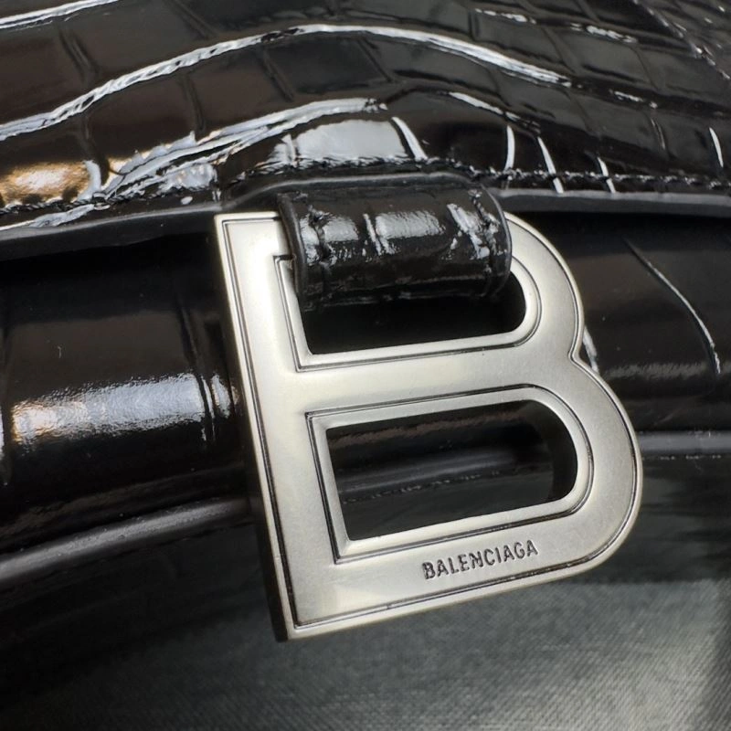 Balenciaga Crescent Hourglass Crocodile Bag - Size S Soft 70024
