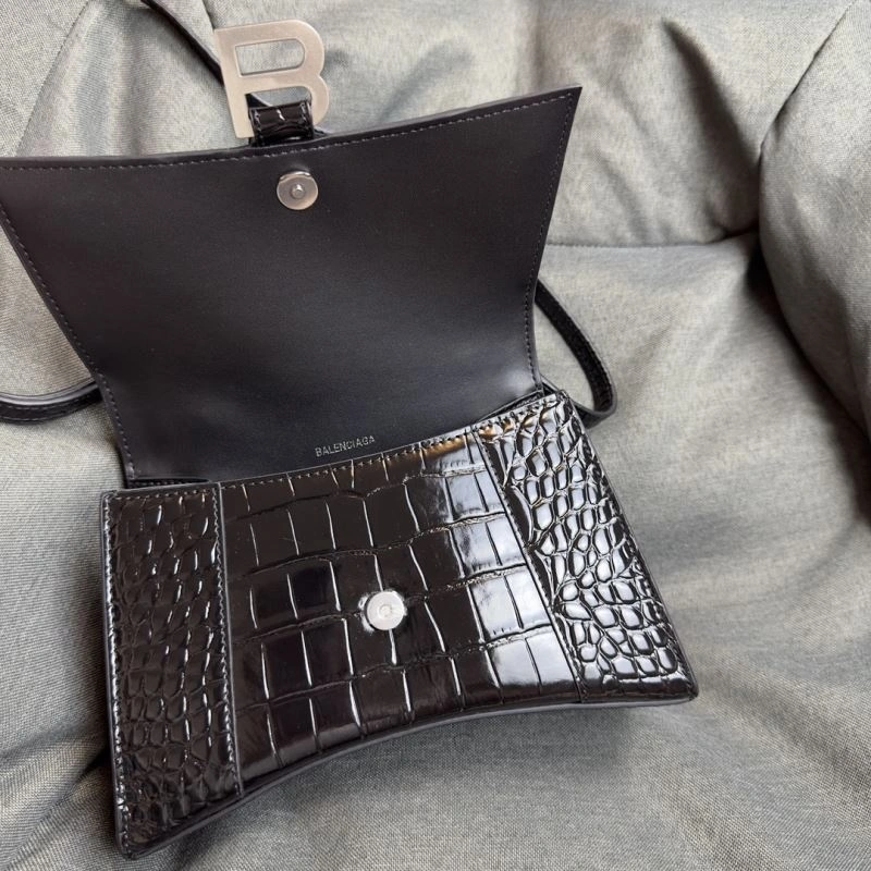 Balenciaga Crescent Hourglass Crocodile Bag - Size S Soft 70024