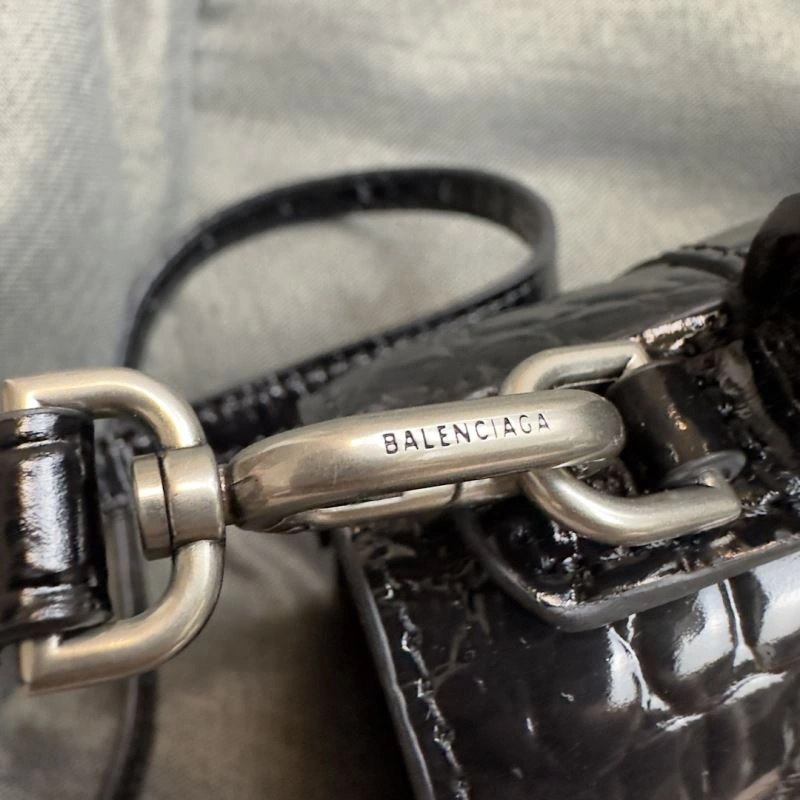 Balenciaga Crescent Hourglass Crocodile Bag - Size S Soft 70024