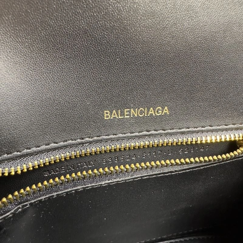 Balenciaga Crescent Hourglass S Bag in Black Weave TravelReady 70014