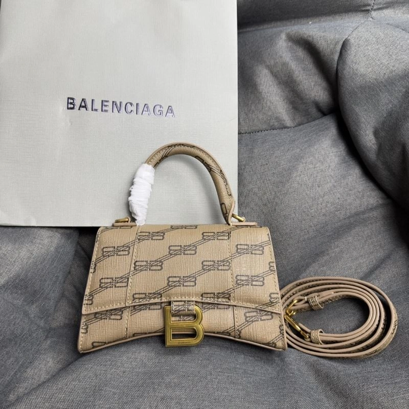 Balenciaga Crescent Hourglass XS Bag in Brown Leather Practical 70007