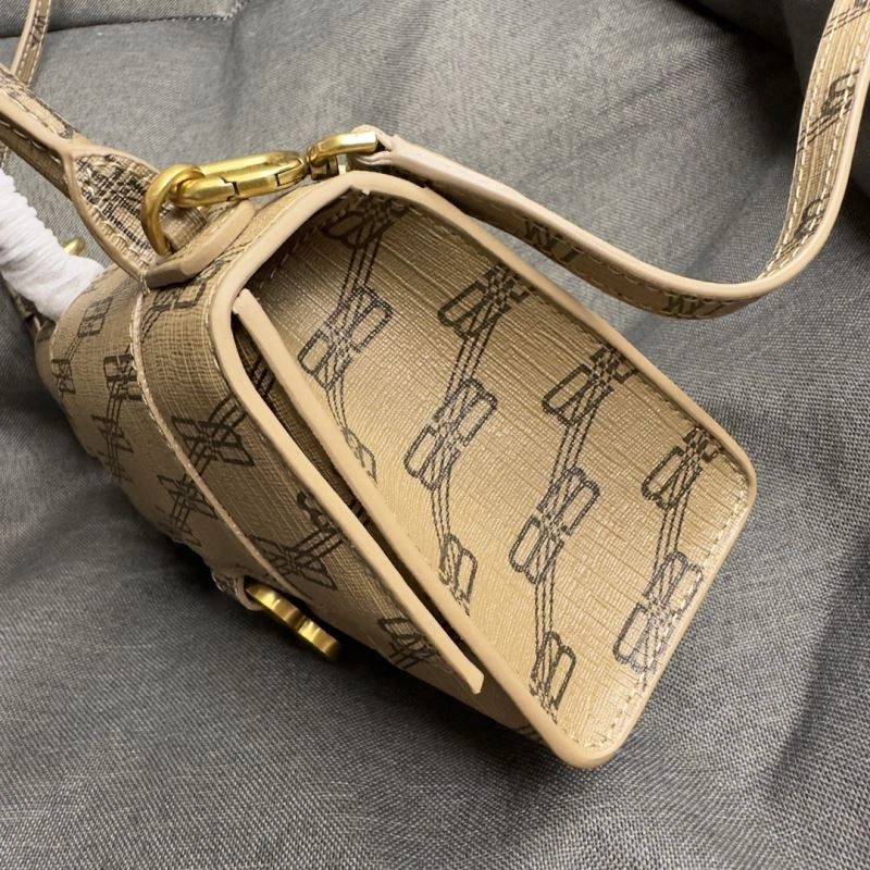 Balenciaga Crescent Hourglass XS Bag in Brown Leather Practical 70007