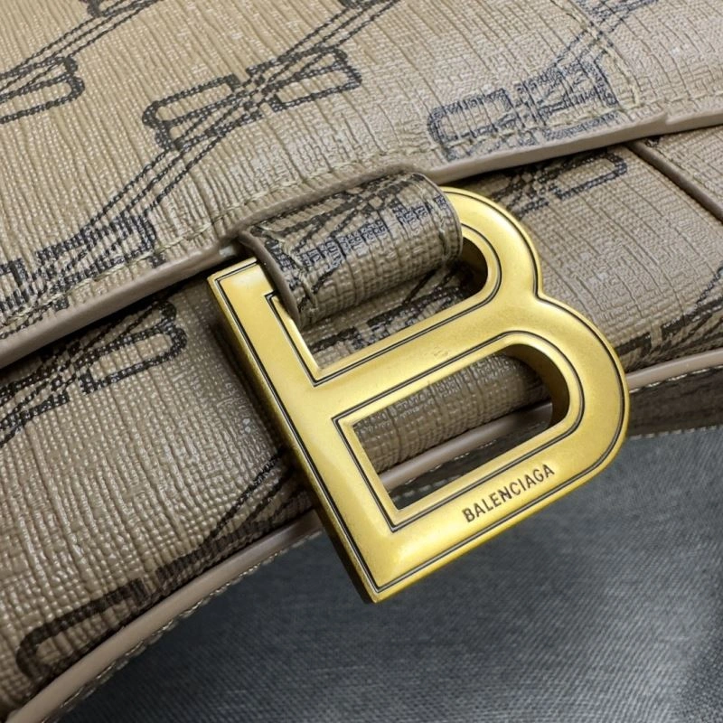 Balenciaga Crescent Hourglass XS Bag in Brown Leather Practical 70007