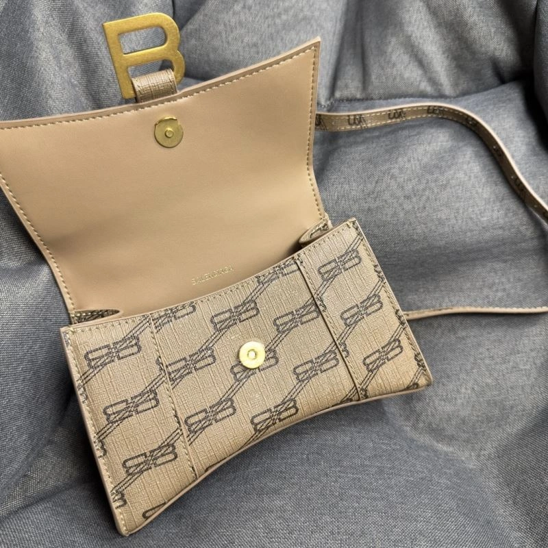 Balenciaga Crescent Hourglass XS Bag in Brown Leather Practical 70007