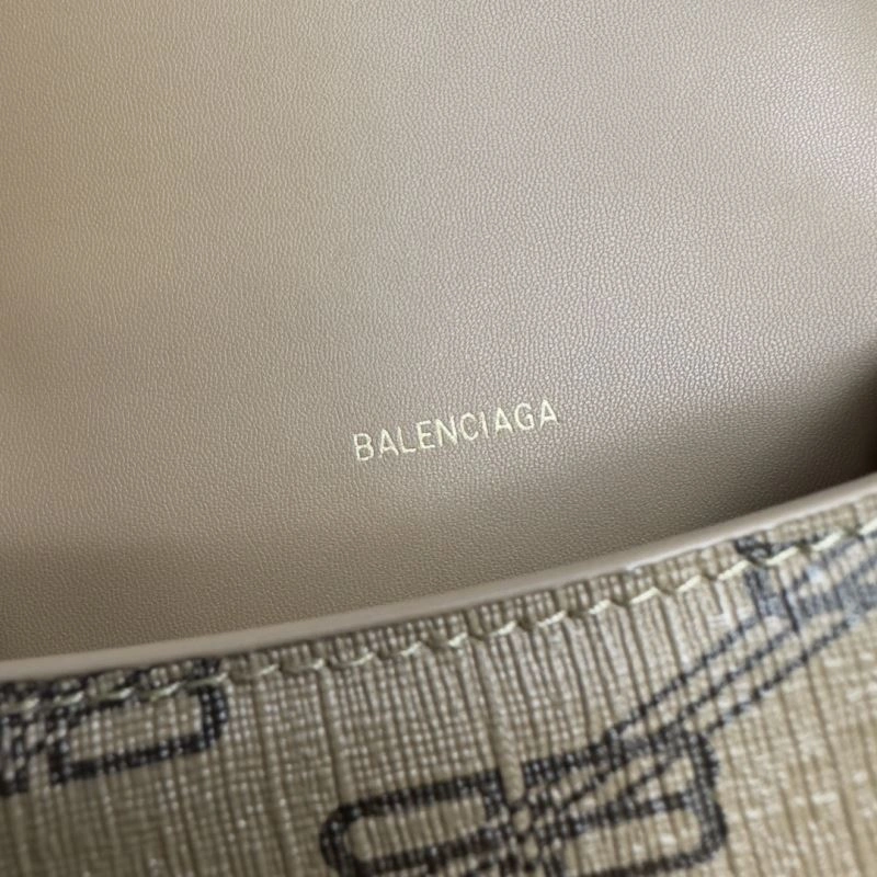 Balenciaga Crescent Hourglass XS Bag in Brown Leather Practical 70007