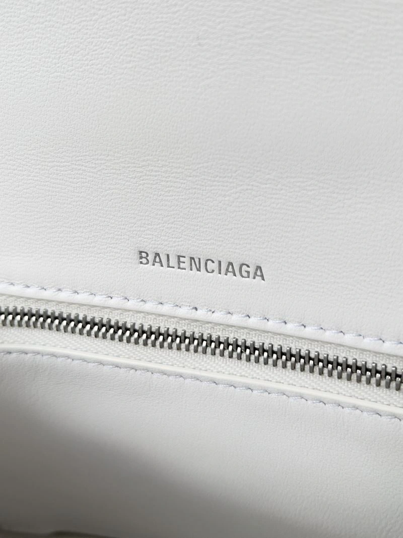 Balenciaga Crescent Moon Hourglass Bag - Polka Dot White Lightweight 78657