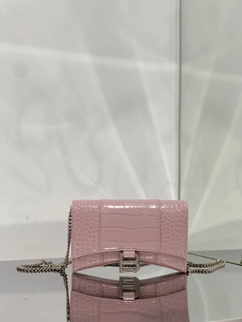 Balenciaga Crocodile Blush Powder Arc Chain Sandglass Bag Practical 72636