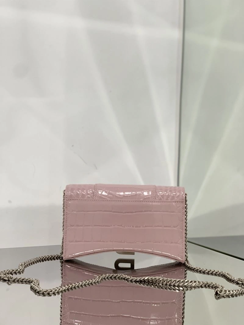 Balenciaga Crocodile Blush Powder Arc Chain Sandglass Bag Practical 72636