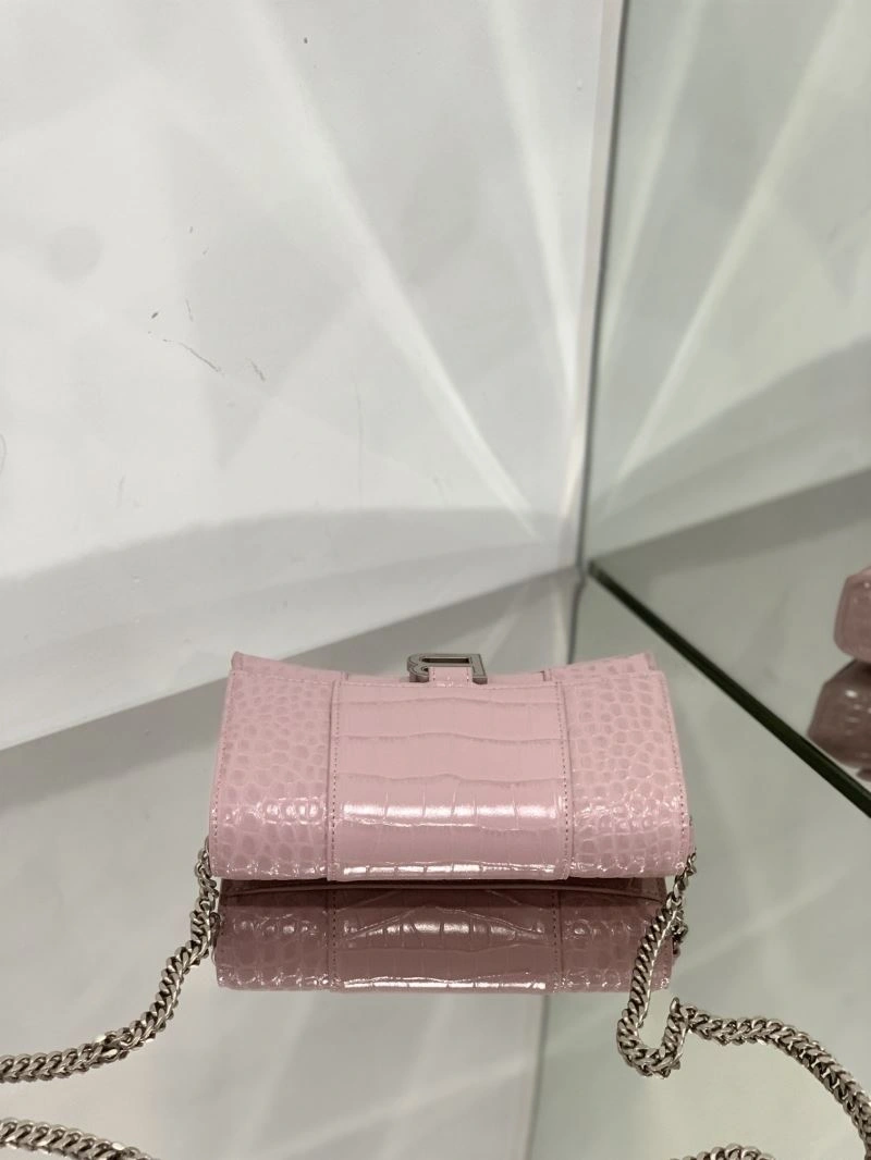 Balenciaga Crocodile Blush Powder Arc Chain Sandglass Bag Practical 72636