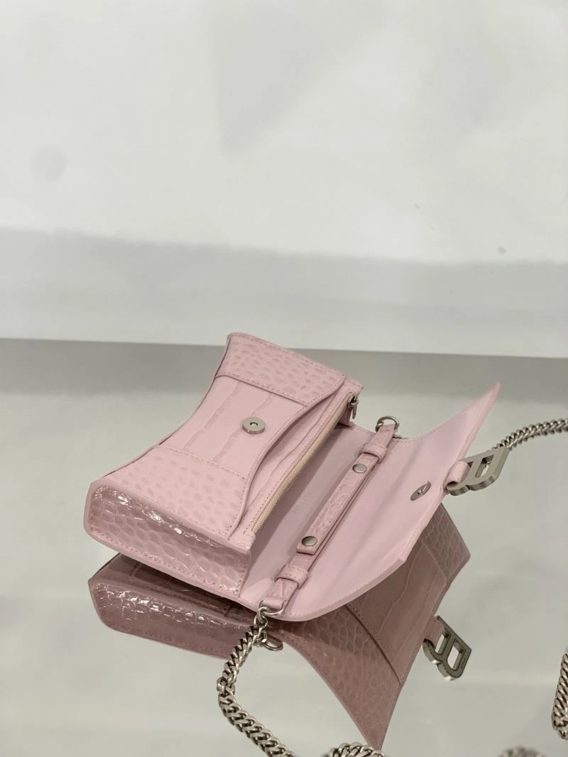 Balenciaga Crocodile Blush Powder Arc Chain Sandglass Bag Practical 72636