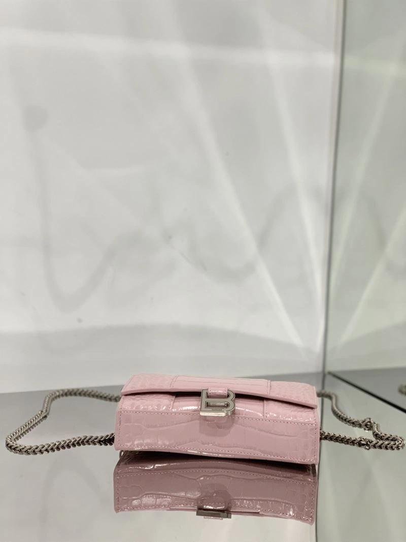 Balenciaga Crocodile Blush Powder Arc Chain Sandglass Bag Practical 72636