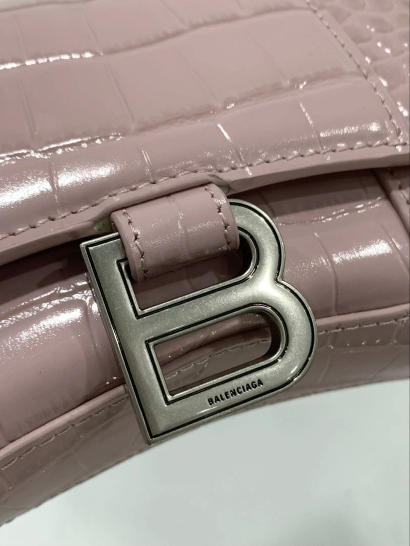 Balenciaga Crocodile Blush Powder Arc Chain Sandglass Bag Practical 72636