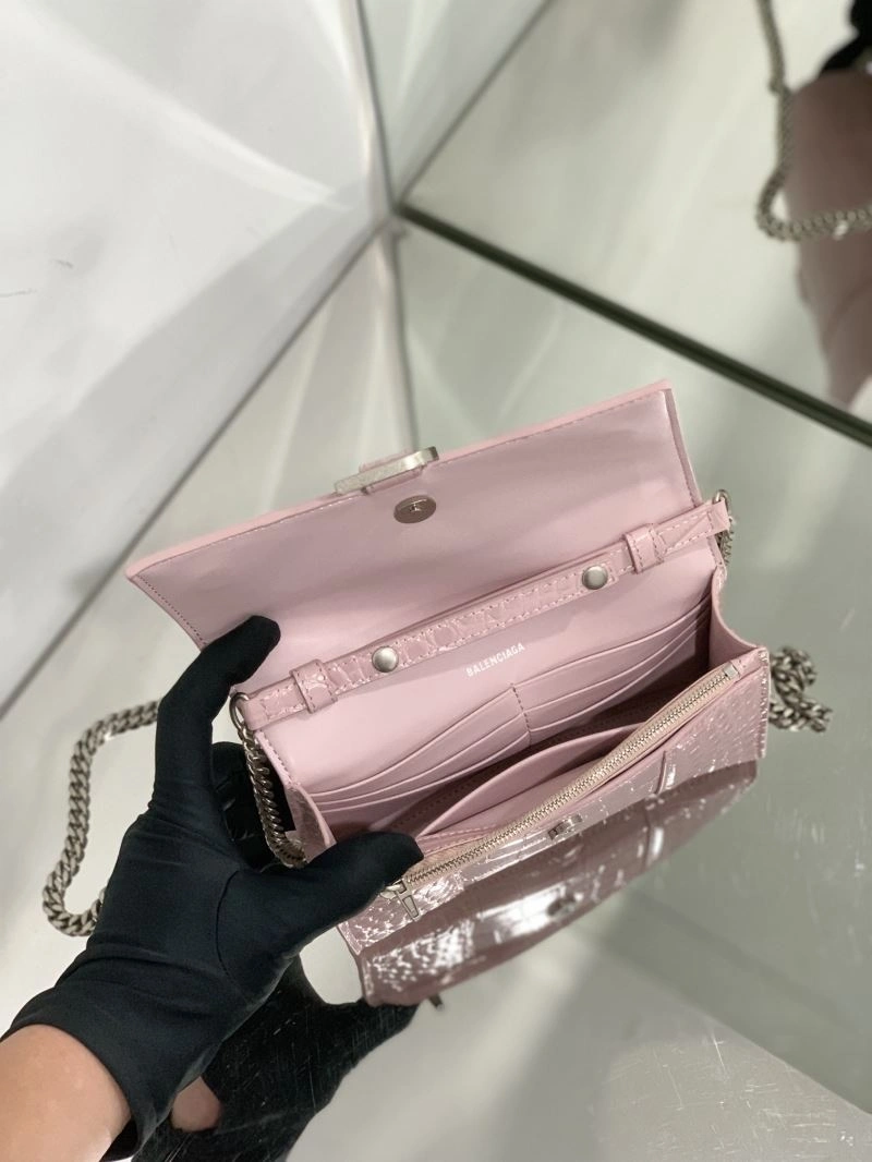 Balenciaga Crocodile Blush Powder Arc Chain Sandglass Bag Practical 72636